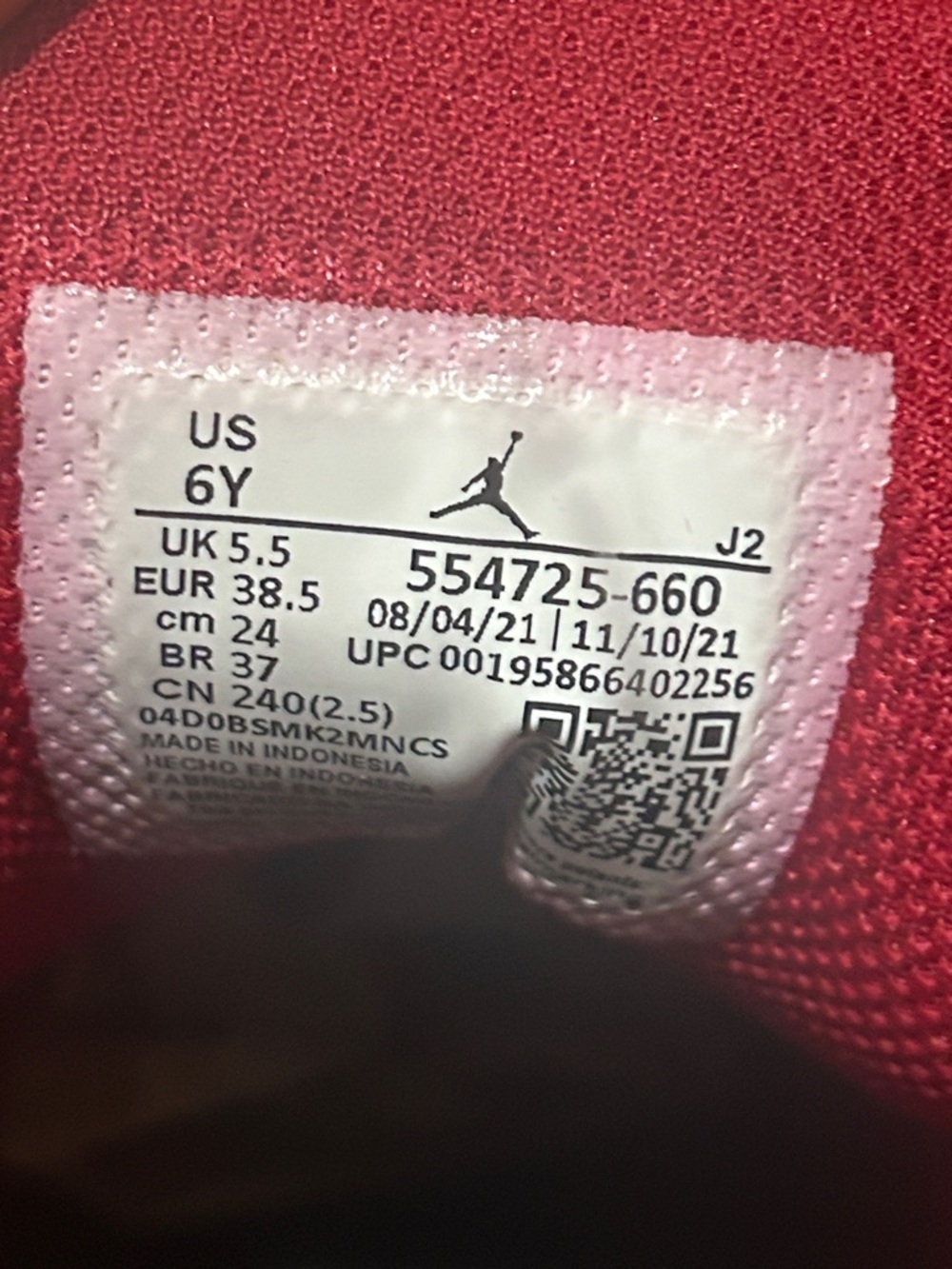 Jordan 1 Mid Reverse Bred (GS) 554725-660 - Picture 5 of 6